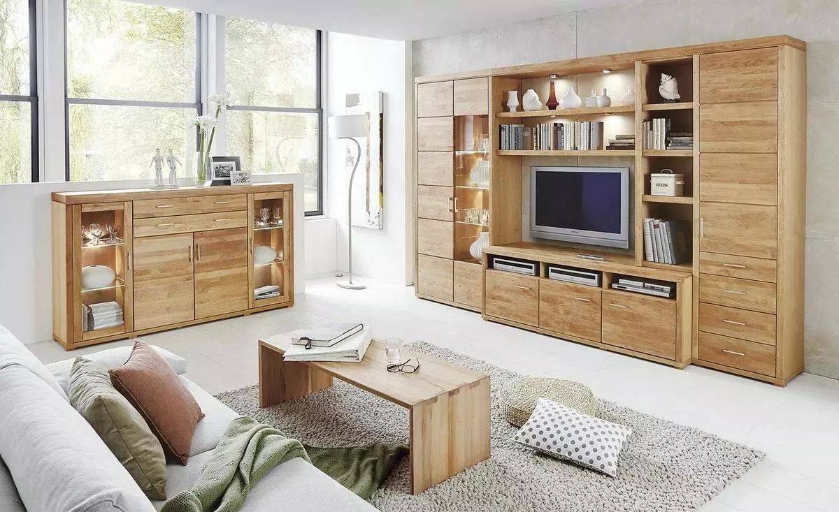 Mobili modulari in uno stile contemporaneo per il soggiorno (60 foto): selezionare i moduli per il soggiorno nell'area televisiva, scaffali e altri sistemi modulari 9725_47