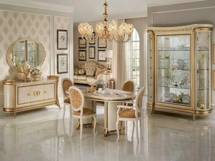 Prikazuje za jedi v dnevni sobi (82 fotografij): Corner Steklena okna in omare, Shop Windows in Showcases-Buffets v stilu klasičnih in drugih vrst pohištva 9730_78