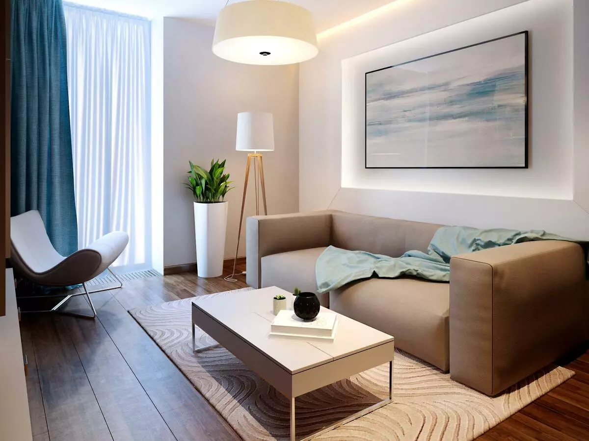 Mobilje të ndritshme për dhomën e ndenjes: mobilje në stilet klasike dhe të tjera në tonet e bardha në brendësi të sallës 9731_16