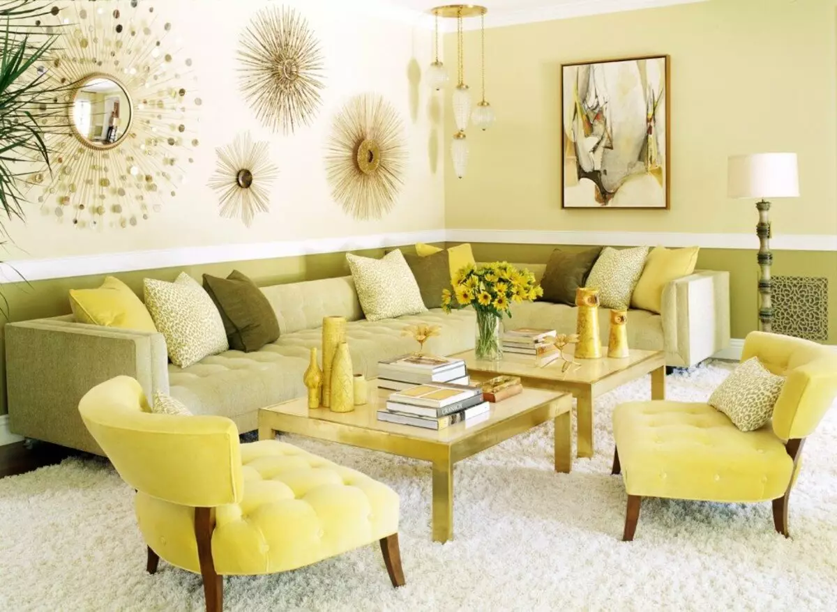 Oturma odası için parlak mobilyalar: Klasik ve diğer tarzlarda mobilya salonun iç kısmında beyaz tonlarda 9731_38