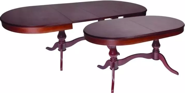 Klizna tablica za dnevni boravak: Savjeti za odabir ovalnog i okruglog stola za blagovanje. Pregled lijepih, modernih stolova ruske proizvodnje. Zanimljivi primjeri 9732_42