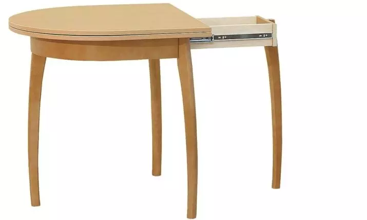 लिविंग रूम के लिए टेबल्स और कुर्सियां ​​(56 फोटो): क्लासिक स्टाइल हॉल, स्लाइडिंग टेबल के साथ आधुनिक और क्लासिक लंच समूहों के लिए फर्नीचर का चयन करें। 9742_11