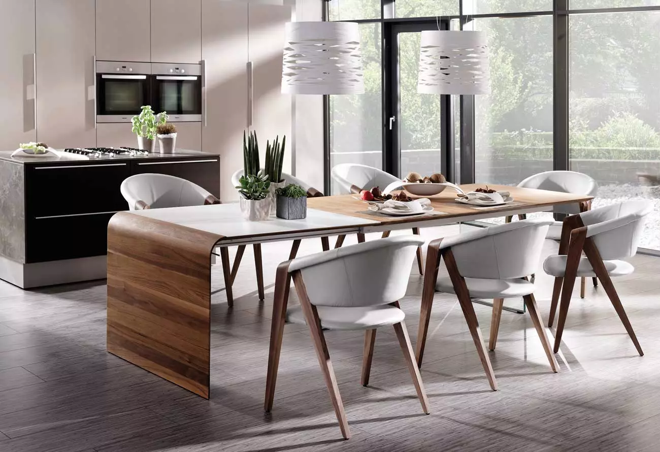 거실 용 테이블과 의자 (56 장의 사진) : 클래식 스타일 홀, 현대적인 점심 식탁을위한 가구를 선택하십시오. 9742_41