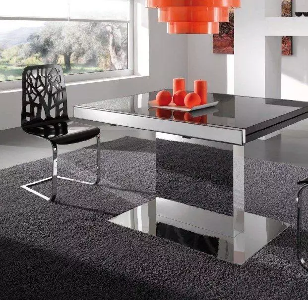 거실 용 테이블과 의자 (56 장의 사진) : 클래식 스타일 홀, 현대적인 점심 식탁을위한 가구를 선택하십시오. 9742_47