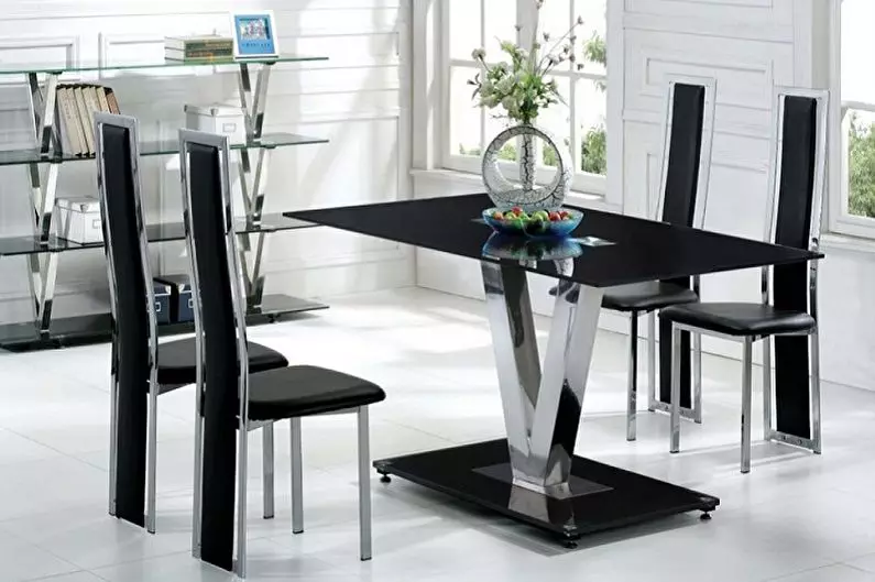 거실 용 테이블과 의자 (56 장의 사진) : 클래식 스타일 홀, 현대적인 점심 식탁을위한 가구를 선택하십시오. 9742_48