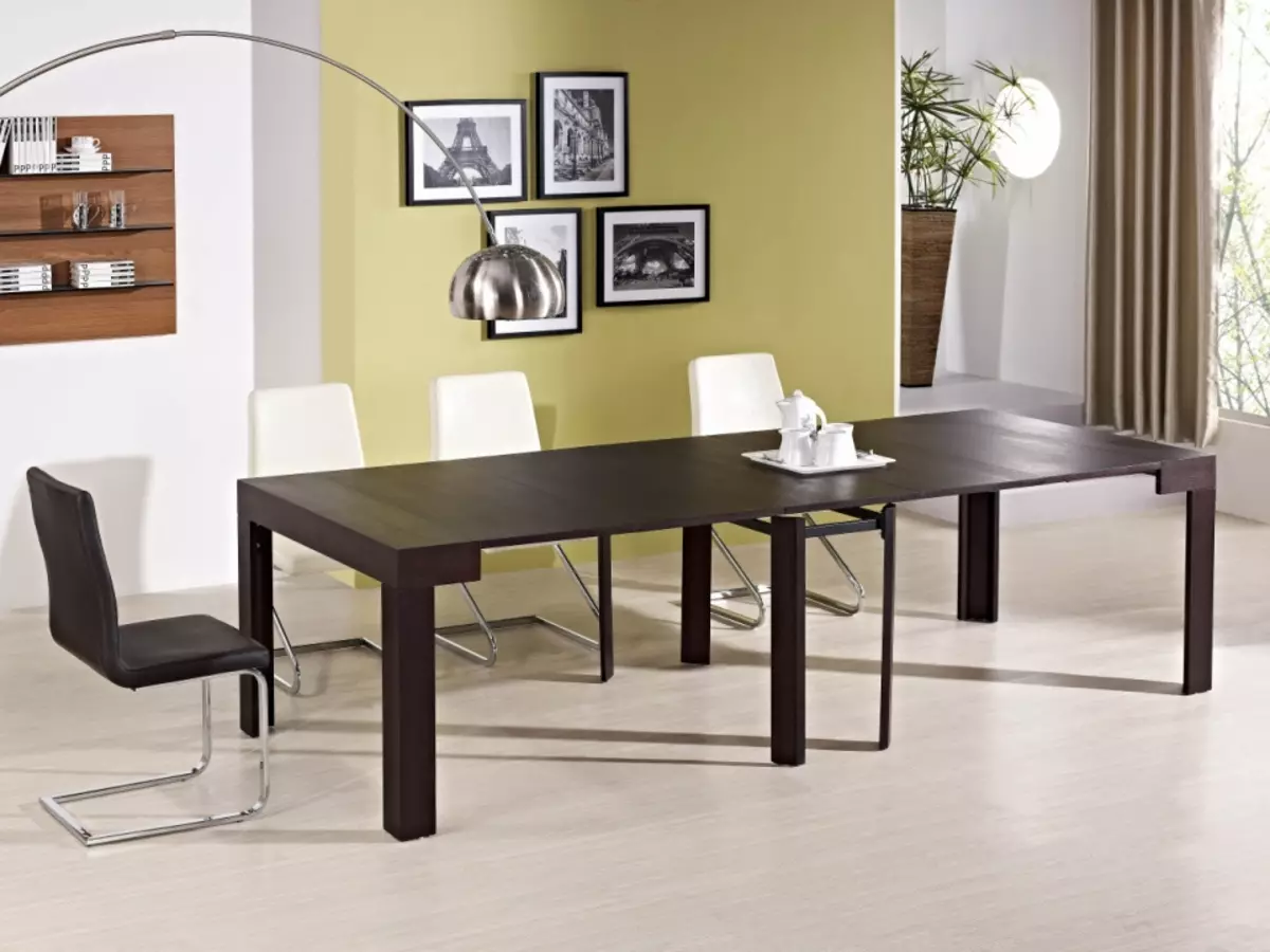 Bord och stolar för vardagsrummet (56 bilder): Välj Möbler för Classic Style Hall, moderna och klassiska lunchgrupper med glidbord. 9742_8