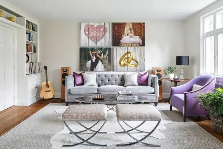 Siesas dzīvojamā istabā (157 fotogrāfijas): pārskats par mīkstajiem dīvāniem zālei, stilīgs pusapaļš un p-formas, neprofināls un elites taisnas dīvāni interjerā. Kā izvēlēties? 9758_142