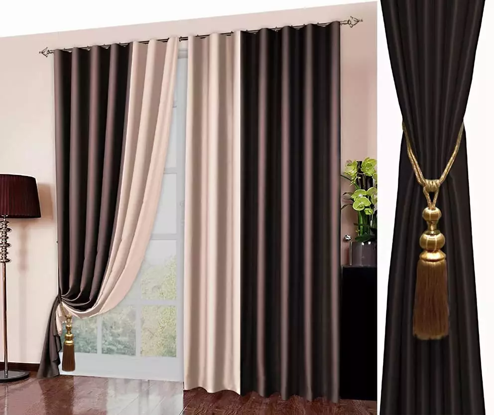 cortines dobles a la sala d'estar (42 imatges): tendències de disseny cortines de l'habitació. moderna de cafè i altres cortines dobles 9777_26