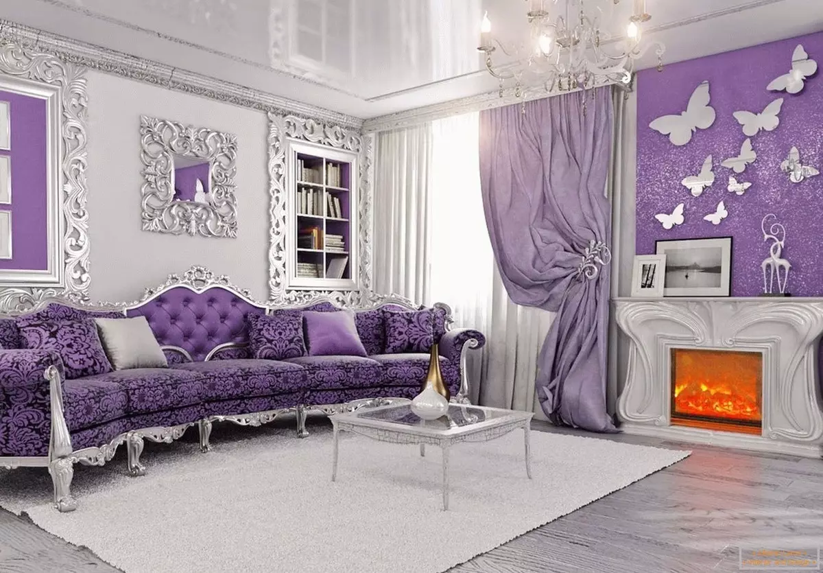 Purtieri LILAC fl-intern tal-kamra tal-ħajja (54 Ritratti): Agħżel Purtieri u Tulle Purple fis-Sala 9783_2