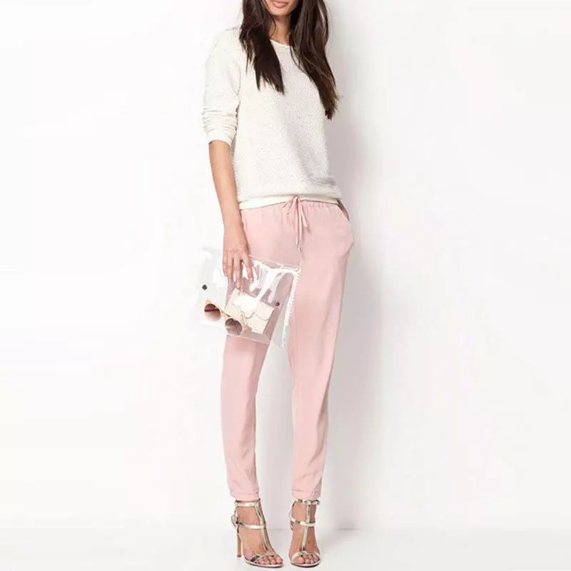 Pants roża (58 Ritratti): X'għandek tilbes, Poża Poża Popolari Avon, immaġini tan-nisa moda 978_24