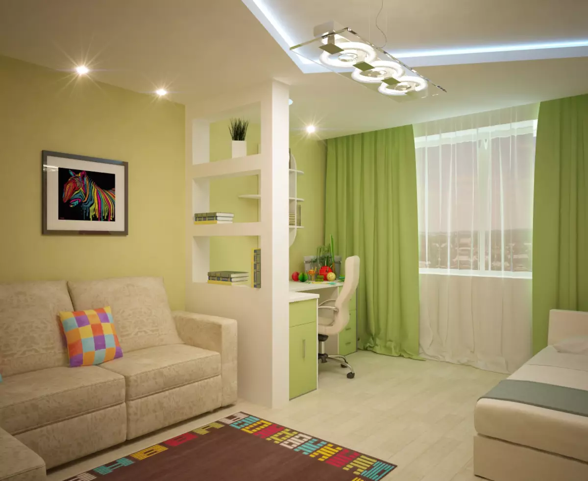 Bedroom, kasama ang mga bata (57 mga larawan): Room zoning subtleties, parental bedroom interior na may bedroom 9798_36