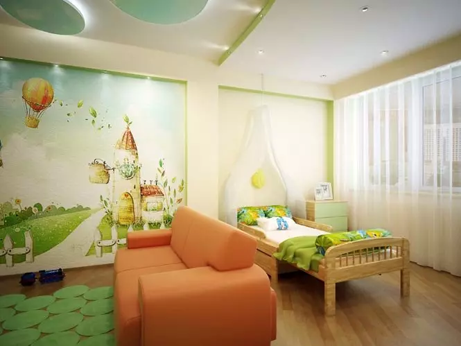 غرفة نوم، جنبا إلى جنب مع (57 صور) الأطفال: غرفة الدقيقة تقسيم المناطق، وغرفة نوم الوالدين الداخلية مع غرفة نوم 9798_40