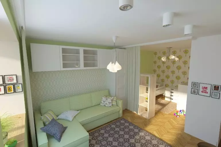 Спальня, поєднана з дитячою (57 фото): тонкощі зонування кімнати, інтер'єр батьківської спальні з ліжком 9798_41