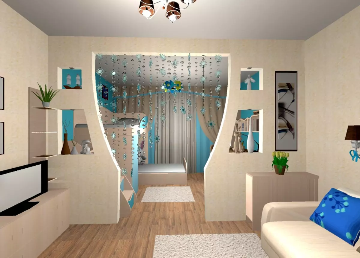 Bedroom, kasama ang mga bata (57 mga larawan): Room zoning subtleties, parental bedroom interior na may bedroom 9798_52