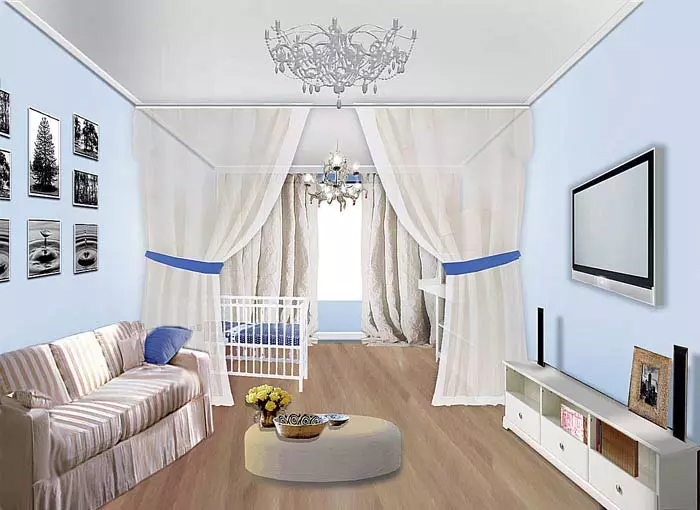 Soveværelse kombineret med børn (57 billeder): værelse zoning subtilies, parental soveværelse interiør med soveværelse 9798_54