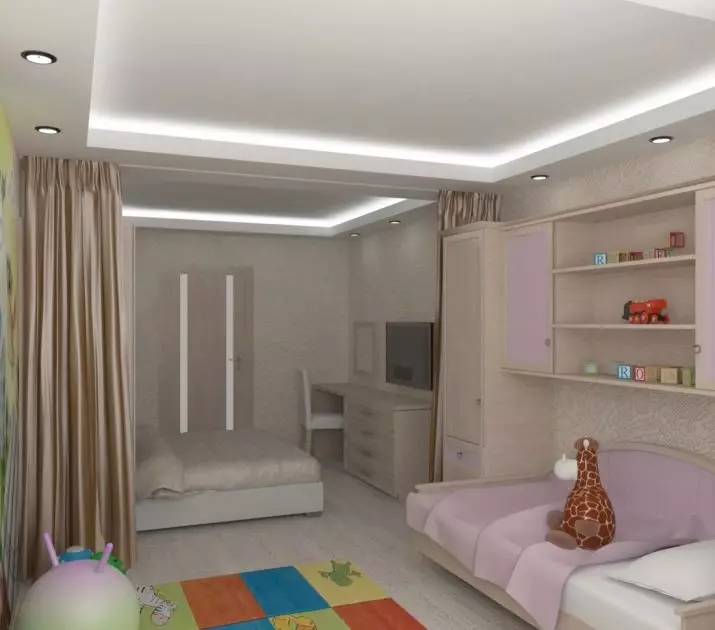 Dormitorio, combinado con niños (57 fotos): sutilezas de zonificación de habitación, dormitorio parental interior con dormitorio 9798_57