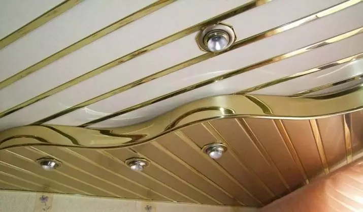 Tavan në dhomën e gjumit (62 foto): Dizajni i tavanit me një model. Cili tavan është më i mirë për të bërë? Pasqyrë duplex dhe tavane të bukura 9802_28