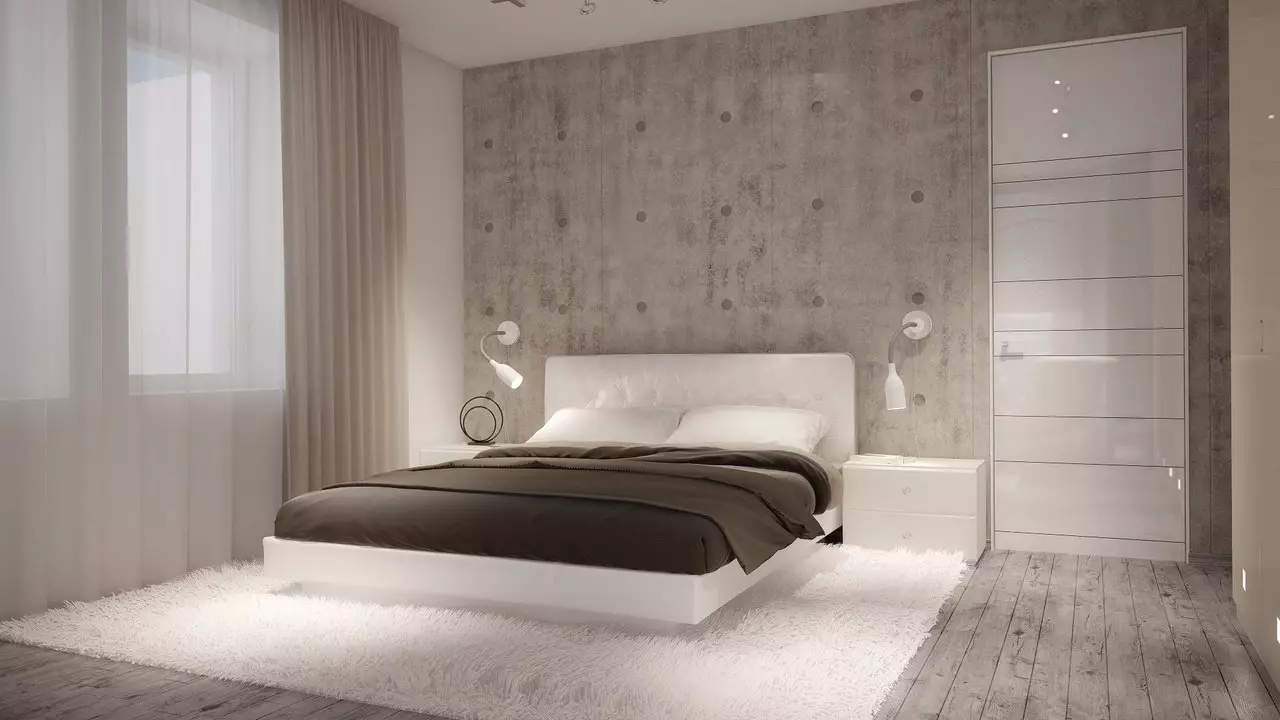 Спаваће собе у различитим стиловима (84 фотографије): Схебби-цхиц и еклектични, медитерански и јапански дизајн, оријентални ентеријер 9810_13