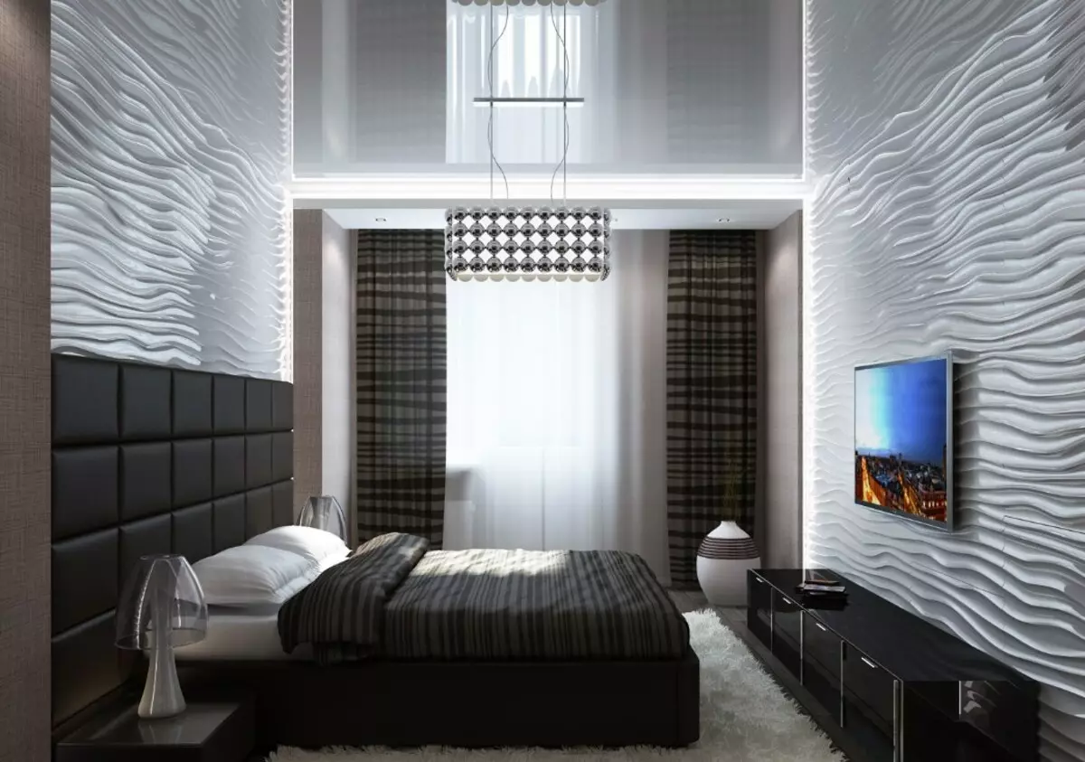 様々なスタイルの寝室（84写真）：シェビーシックと折衷的、地中海、日本のデザイン、東洋のインテリア 9810_21