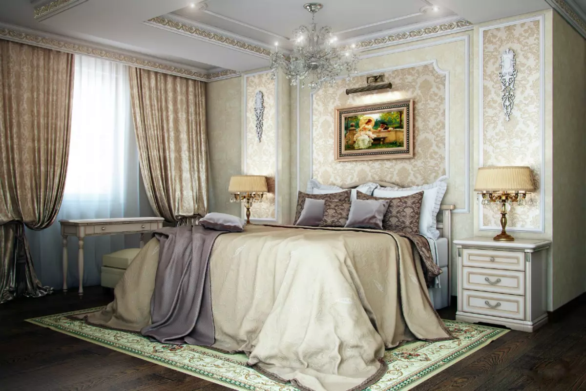 様々なスタイルの寝室（84写真）：シェビーシックと折衷的、地中海、日本のデザイン、東洋のインテリア 9810_27