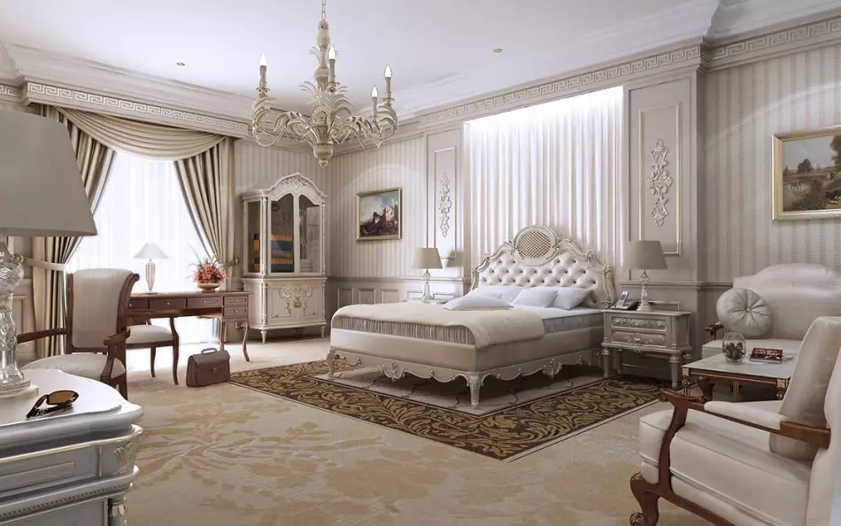 様々なスタイルの寝室（84写真）：シェビーシックと折衷的、地中海、日本のデザイン、東洋のインテリア 9810_29