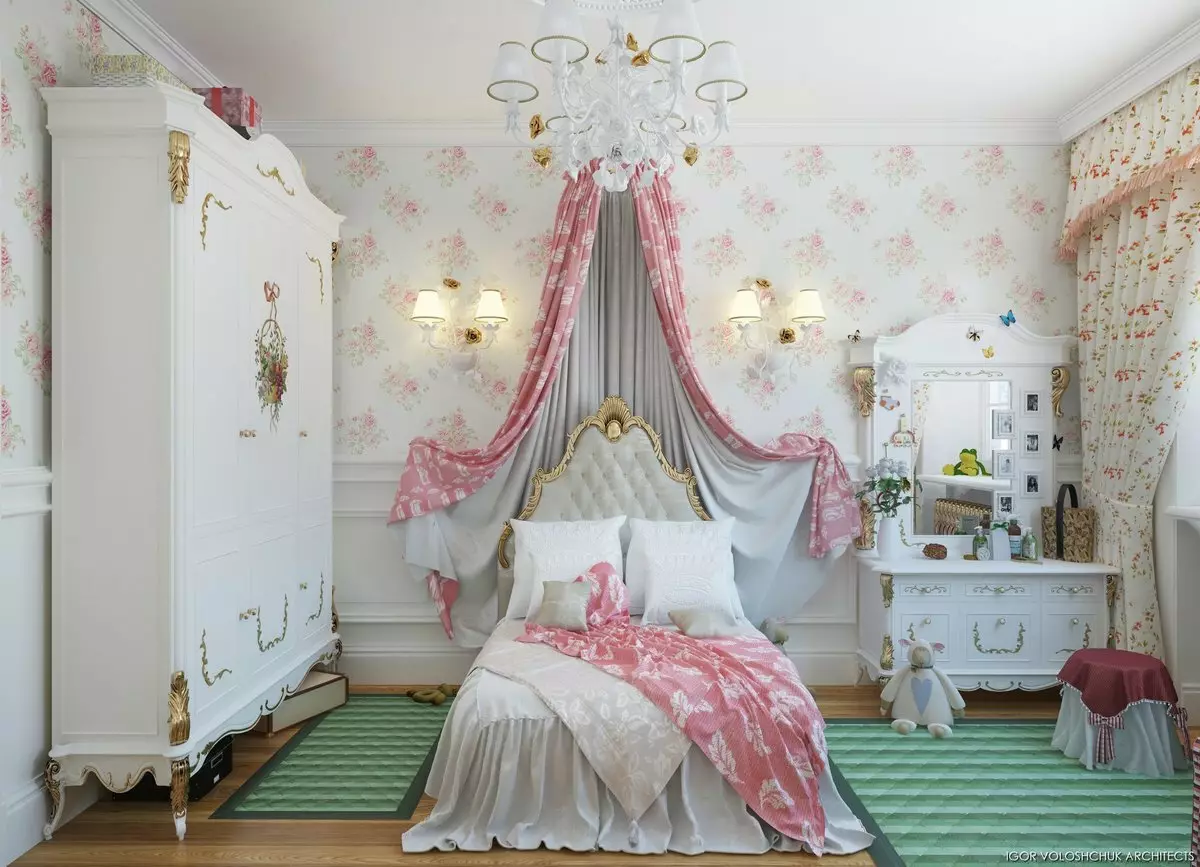 様々なスタイルの寝室（84写真）：シェビーシックと折衷的、地中海、日本のデザイン、東洋のインテリア 9810_68