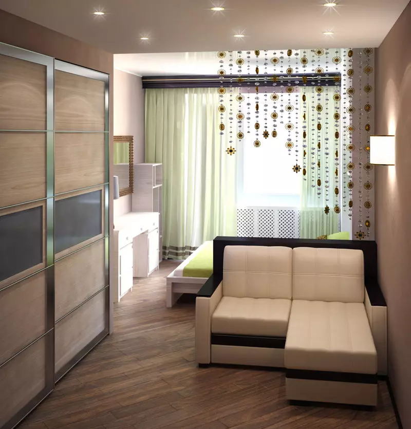 Spálňa Obývacia izba (112 fotiek): Možnosti interiéru pre interiér tej istej izby. Výber modulárneho nábytku a tapety, rozloženia a projektov 9818_21