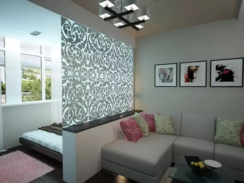 Spálňa Obývacia izba (112 fotiek): Možnosti interiéru pre interiér tej istej izby. Výber modulárneho nábytku a tapety, rozloženia a projektov 9818_50
