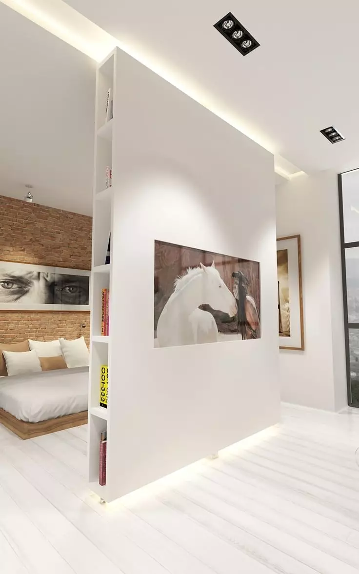 Spálňa Obývacia izba (112 fotiek): Možnosti interiéru pre interiér tej istej izby. Výber modulárneho nábytku a tapety, rozloženia a projektov 9818_57