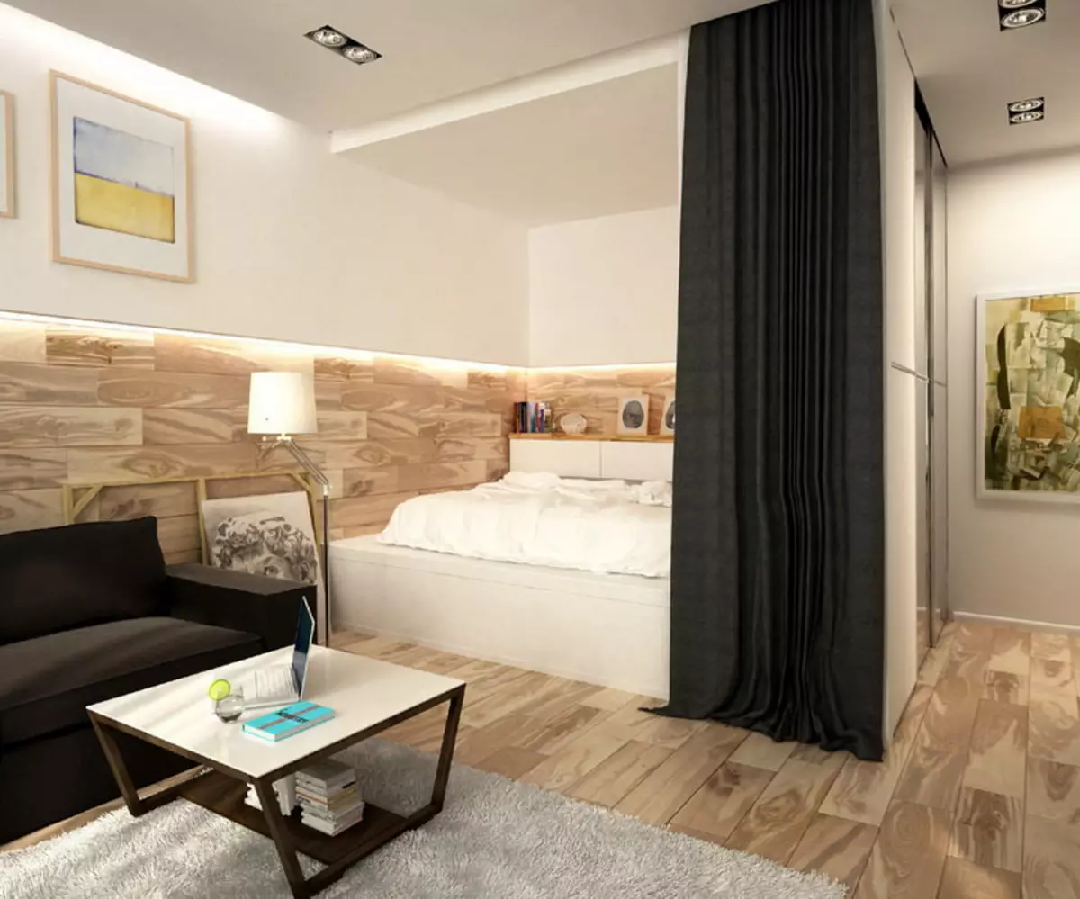 Spálňa Obývacia izba (112 fotiek): Možnosti interiéru pre interiér tej istej izby. Výber modulárneho nábytku a tapety, rozloženia a projektov 9818_83