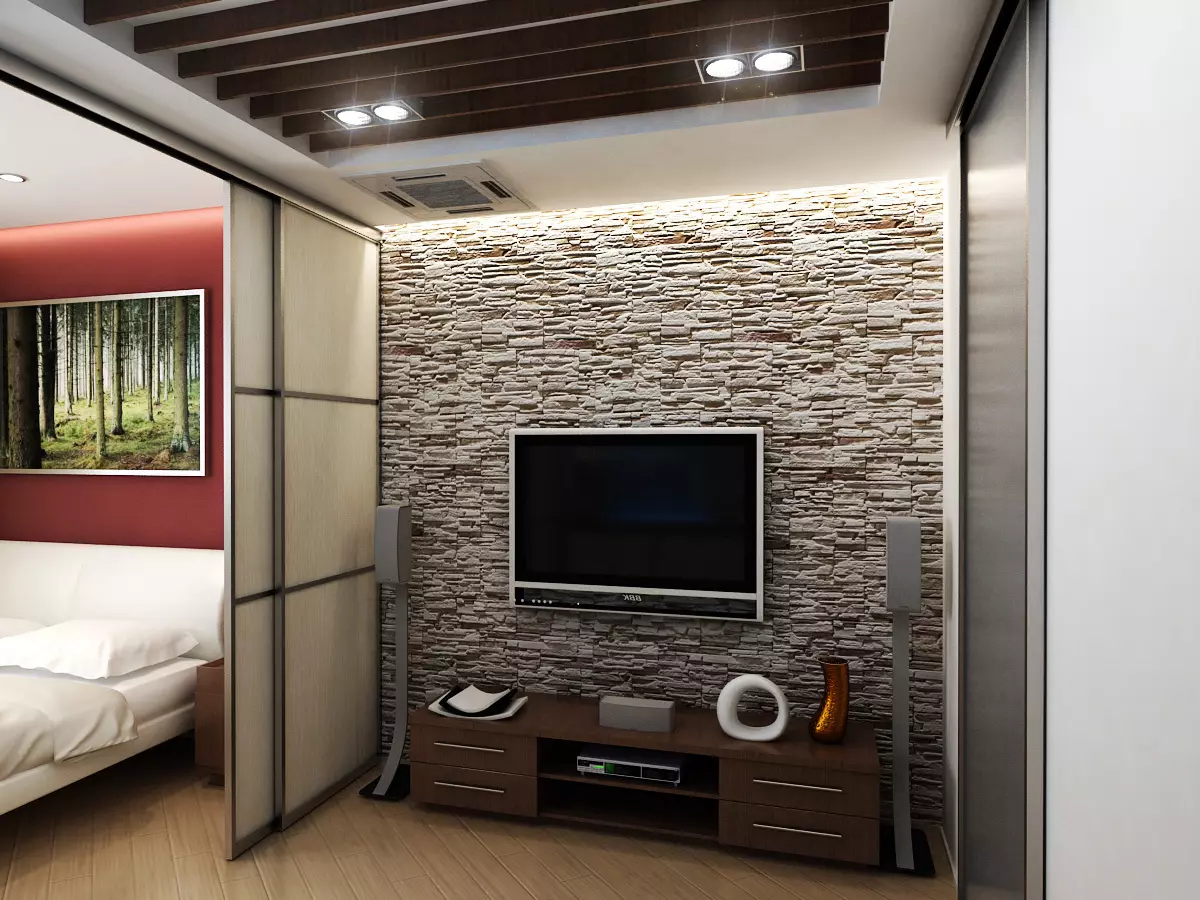 Spálňa Obývacia izba (112 fotiek): Možnosti interiéru pre interiér tej istej izby. Výber modulárneho nábytku a tapety, rozloženia a projektov 9818_88