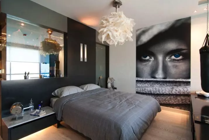 Стена стенопис в спалнята (95 снимки): стена дизайн над леглото с фотографии с цъфтяща сакура, горски или божури. Какво да изберете за бели и други цветни спални? 9820_89