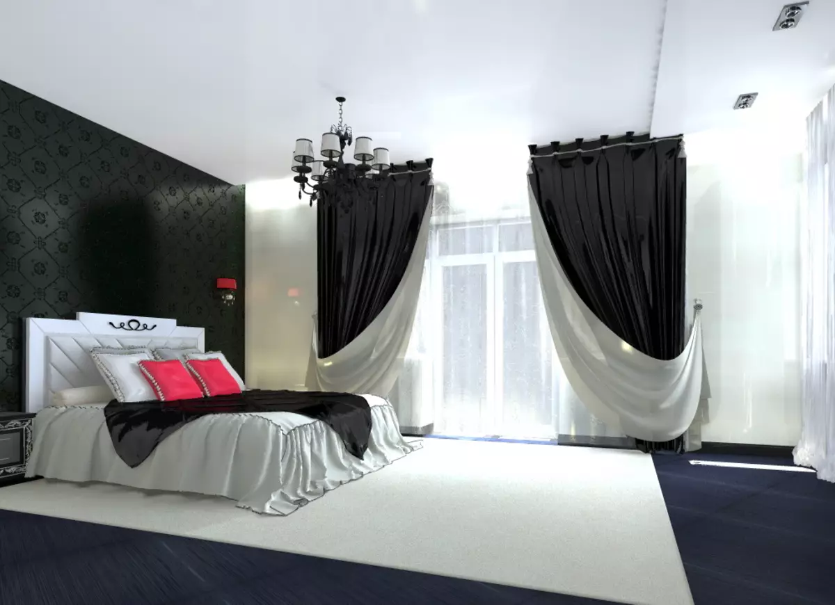Art Deco Bedroom (92 Photos): Interior design options, chest at iba pang mga kasangkapan 9822_39