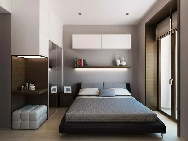 Male sobe (166 fotografija): Ideje interijera male sobe. Kako opskrbiti i opremiti male spavaće sobe? Zanimljive ideje 9841_106