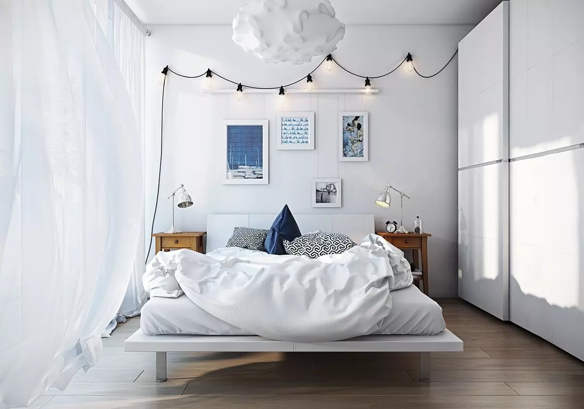 Liten sovrum (166 bilder): Inredning idéer av ett litet rum. Hur möter och utrusta små sovrum? Intressanta idéer 9841_109