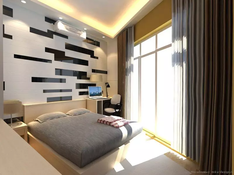 Dormitoare mici (166 fotografii): idei de design interior dintr-o cameră mică. Cum să furnizați și să dotați dormitoarele mici? Idei interesante 9841_120