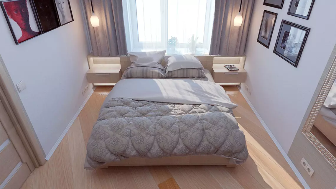 Liten sovrum (166 bilder): Inredning idéer av ett litet rum. Hur möter och utrusta små sovrum? Intressanta idéer 9841_128