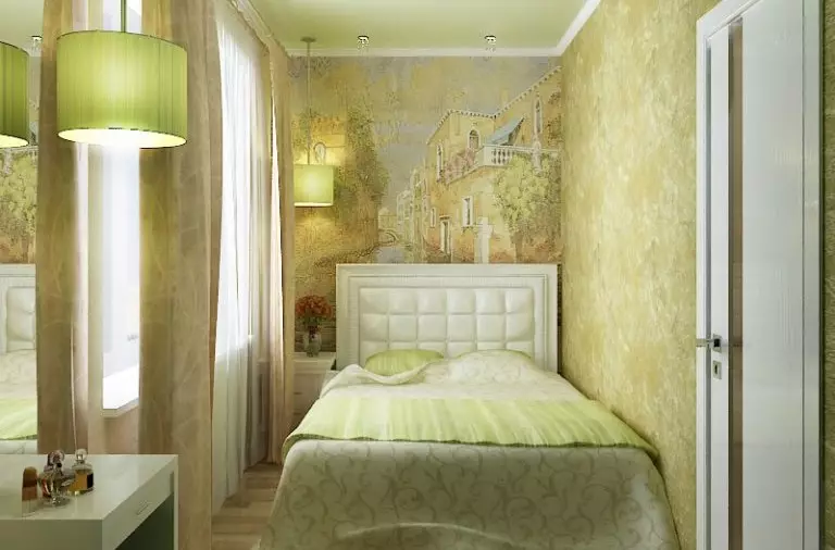 スモールベッドルーム（166写真）：小部屋のインテリアデザインのアイデア。小さな寝室を備えて装備する方法は？面白いアイデア 9841_13