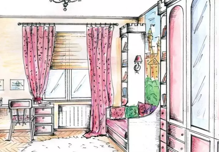 スモールベッドルーム（166写真）：小部屋のインテリアデザインのアイデア。小さな寝室を備えて装備する方法は？面白いアイデア 9841_145