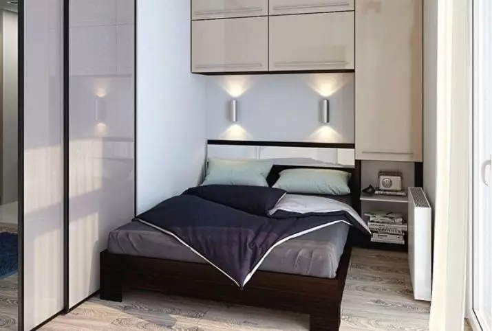 Малки спални (166 снимки): Интериорен дизайн идеи за малка стая. Как да обзаведем и оборудвате малки спални? Интересни идеи 9841_162