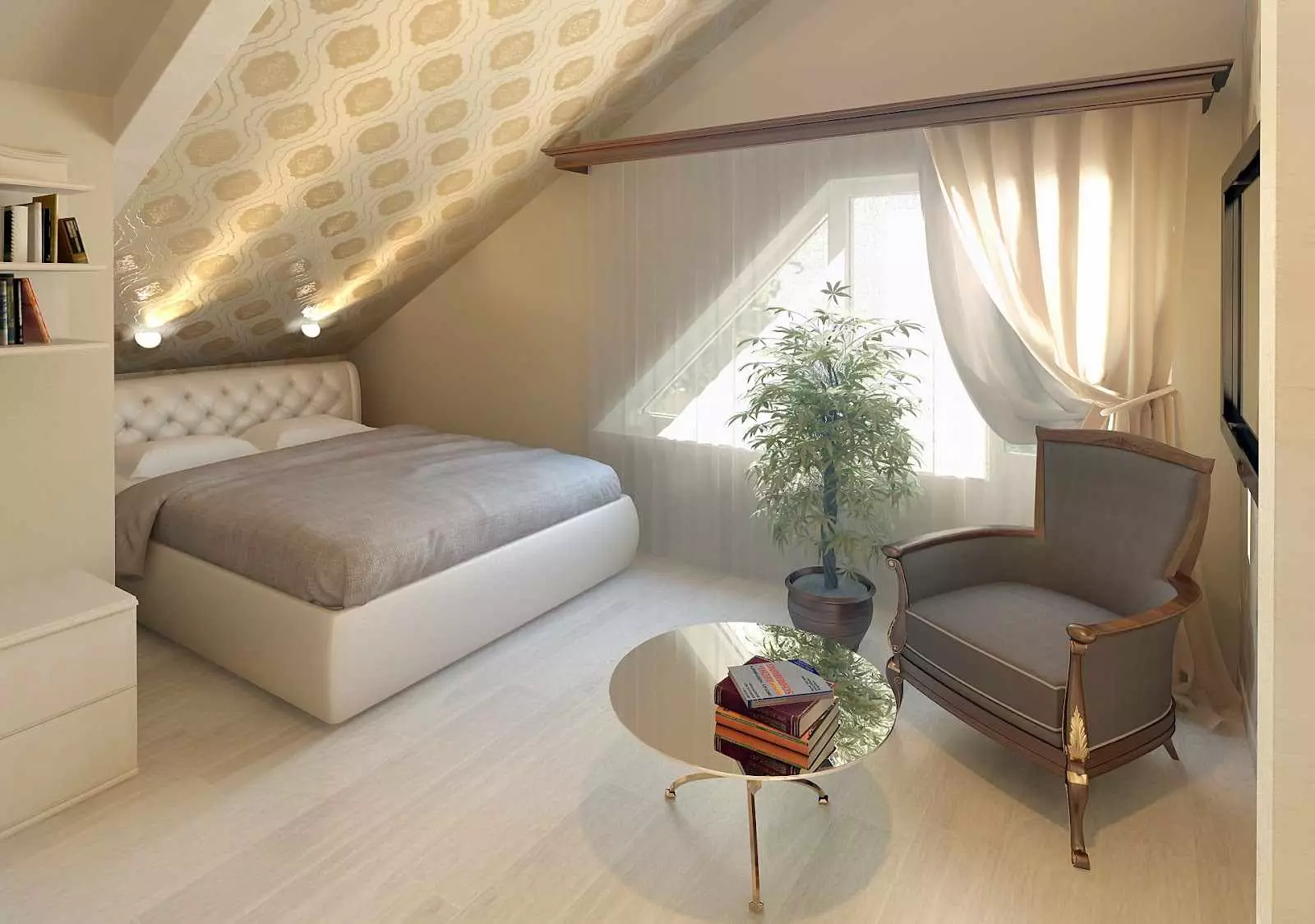 小卧室（166张照片）：室内设计的小房间的设计。如何提供和装备小卧室？有趣的想法 9841_29