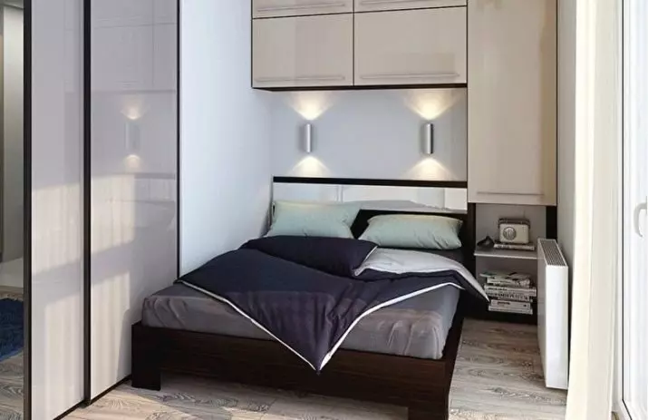 Phòng ngủ nhỏ (166 ảnh): Ý tưởng thiết kế nội thất của một căn phòng nhỏ. Làm thế nào để cung cấp và trang bị phòng ngủ nhỏ? Ý tưởng thú vị 9841_76