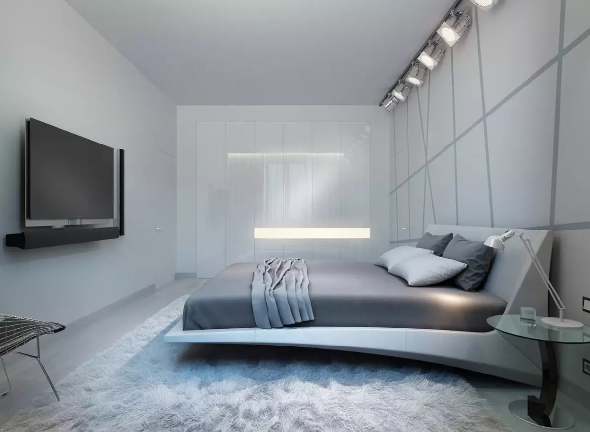 Спаваћа соба Спаваће собе (44 фотографије): Како направити једноставан и леп дизајн ентеријера? Лифехаки спаваћа соба са укусом 9847_26