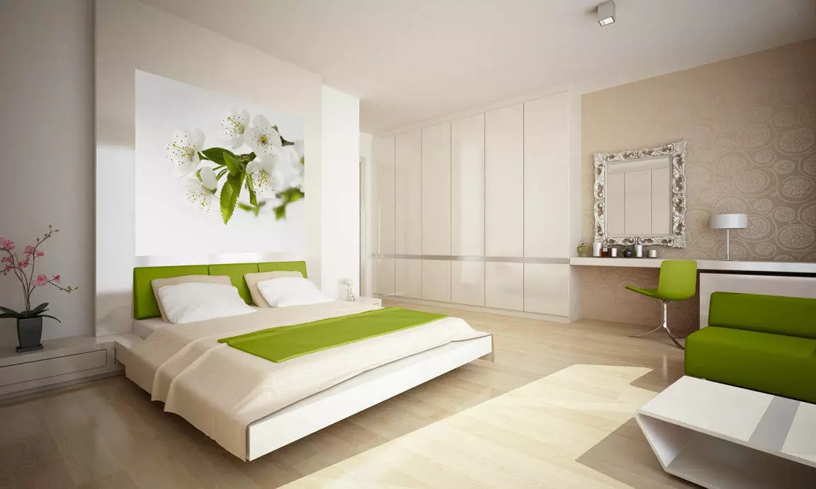 Спаваћа соба Спаваће собе (44 фотографије): Како направити једноставан и леп дизајн ентеријера? Лифехаки спаваћа соба са укусом 9847_7