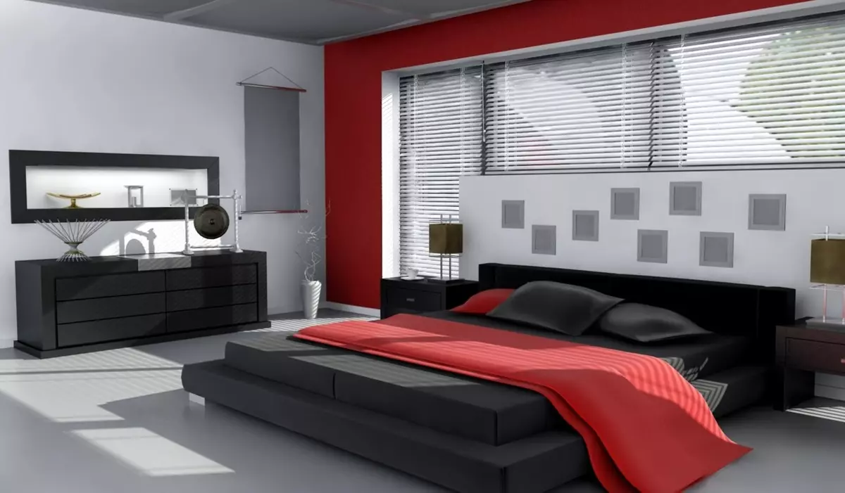 Υπνοδωμάτιο σε σκούρα χρώματα (88 φωτογραφίες): ταπετσαρίες και κουρτίνες στο εσωτερικό σχεδιασμό, πάτωμα και τοίχους του χρώματος wenge, κρεβάτι και άλλα έπιπλα για ένα μικρό δωμάτιο 9849_41