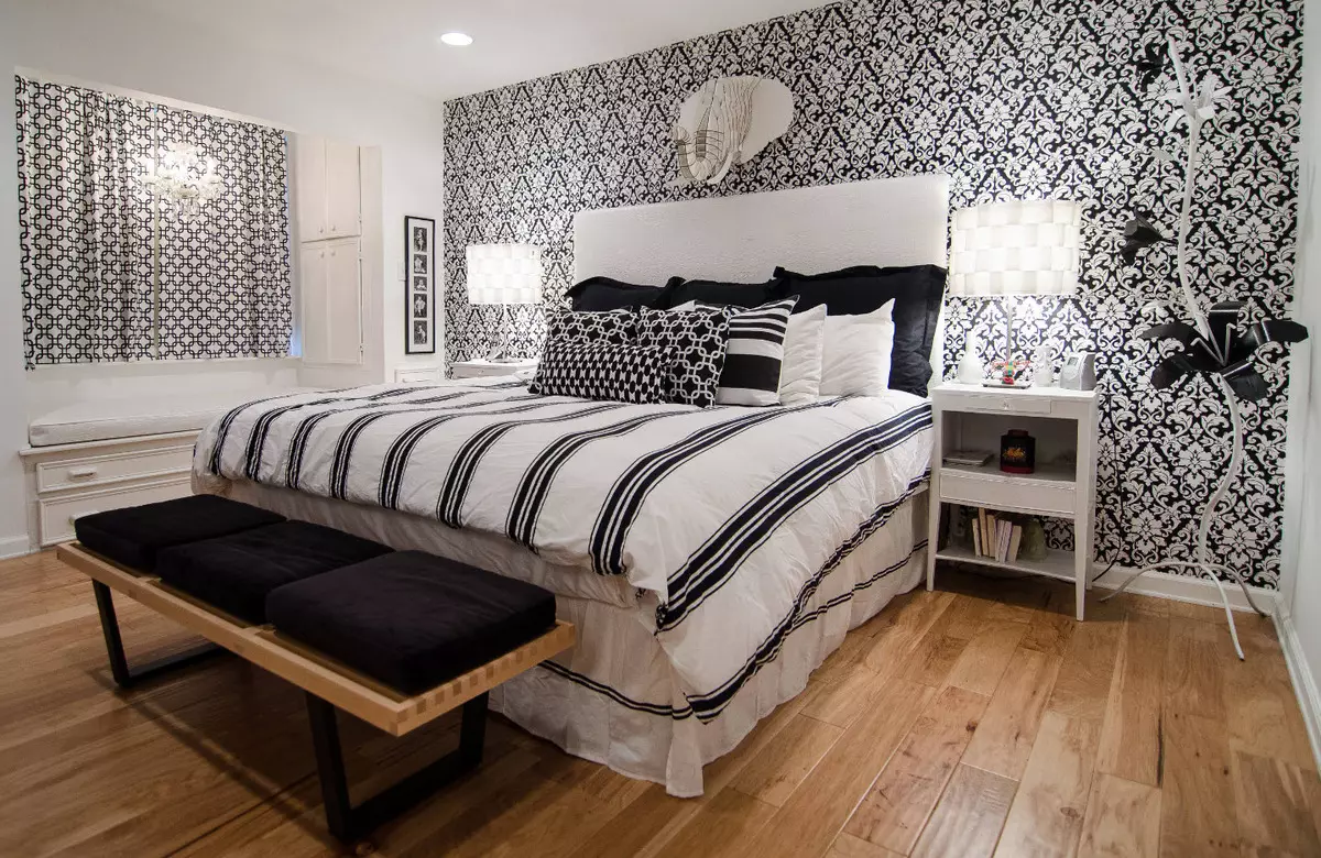 Dormitorios para adultos (52 fotos): Deseño de cuarto para pais. Cal debe ser un cuarto para unha parella nova? Como elixir unha cama para dous cónxuxes de cuarto? 9850_9