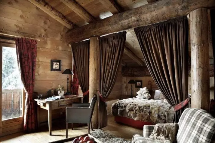 Sypialnia w stylu wiejskim (70 zdjęć): wybór zasłon i mebli do wnętrza, tapet i wystroju, projektowanie małych i dużych sypialni 9852_22