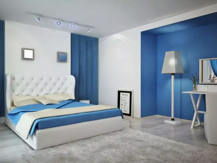 Hình nền kết hợp trong phòng ngủ (79 ảnh): Các tính năng kết hợp trong nội thất của hình nền hai loại, ví dụ về thiết kế phòng với những người bạn đồng hành 9860_35