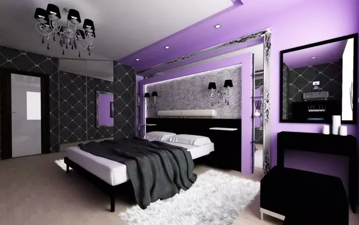 I-Bedroom Design 14 amamitha-skwele. M (87 izithombe): Ingaphakathi kanye nesakhiwo segumbi elingunxande, ukwakheka kwegumbi lokuhlala egumbini lokulala ngesitayela sanamuhla, ukuhlelwa kwefenisha kanye nokuqothuka kwesikhala 9875_2