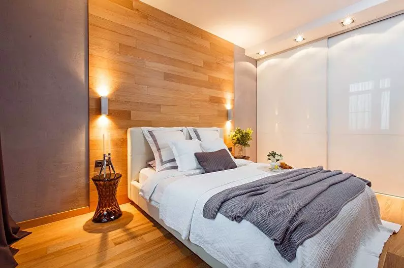 طراحی اتاق خواب 14 متر مربع. متر (87 عکس): داخلی و طرح یک اتاق مستطیلی، طراحی یک اتاق نشیمن اتاق خواب در سبک مدرن، ترتیب مبلمان و منطقه بندی فضا 9875_55